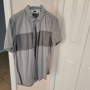 Short Sleeve Dress Shirt Button Down Mens Size Medium
